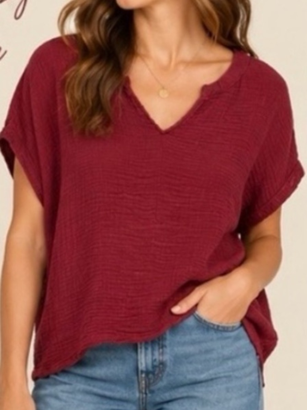 Michael Stars Cotton Gauze Top nwot